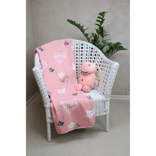 Фото Плед флис belezza kitten 6137654 120*150 розовый