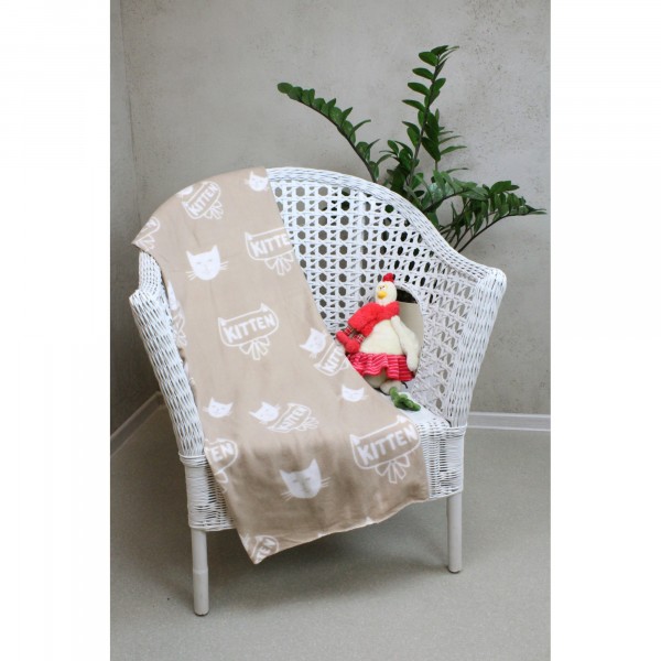 Фото Плед флис belezza kitten 6137655 120*150 бежевый