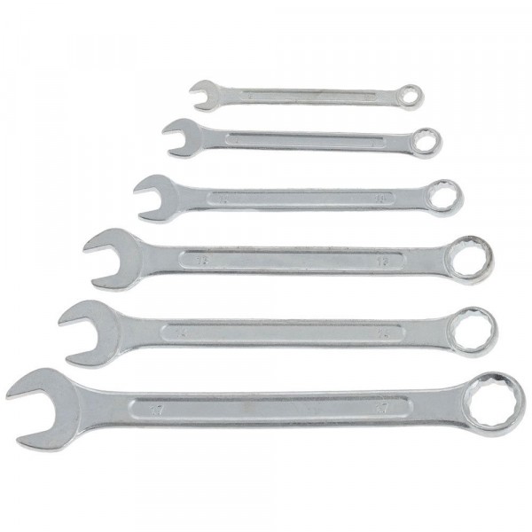Фото Набор ключей комбинированных  6шт 6*17мм хромированных sparta 154305