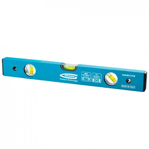 Фото Уровень 40см алюминиевый, 3 глазка, усиленный gross 33624