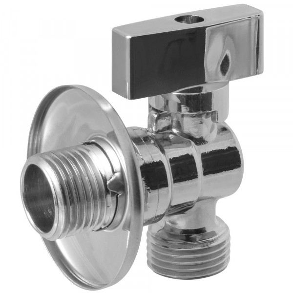 Кран шаровый  угл. усиленный для подкл. стац. приборов с отраж. 1/2