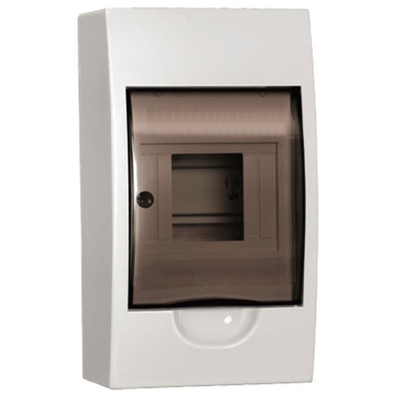 Фото Бокс навесной на 4 модуля, белый, ip41, щрн-п-4, иэк, мкр12-n-04-40-20