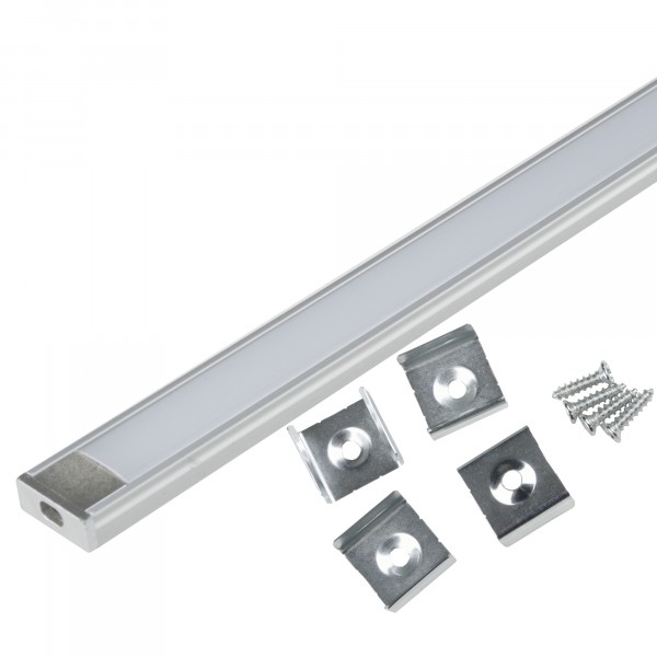 Фото Профиль накладной 2,0м для светодиодной ленты с матовым рассеивателем ufe-k02