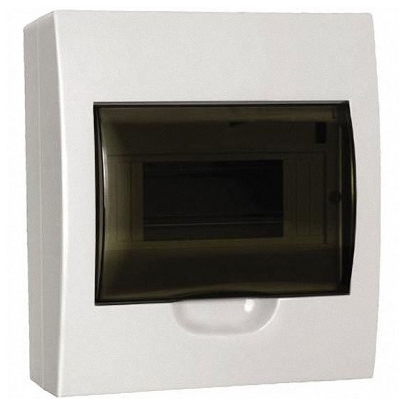 Фото Бокс навесной на 8 модулей, белый, ip41, щрн-п-8, иэк, мкр12-n-08-40-20