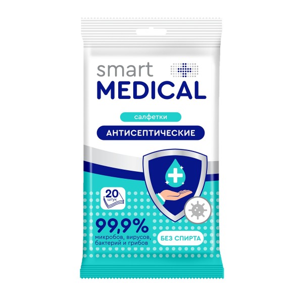 Фото Салфетки антисептические №20 smart medical 72033