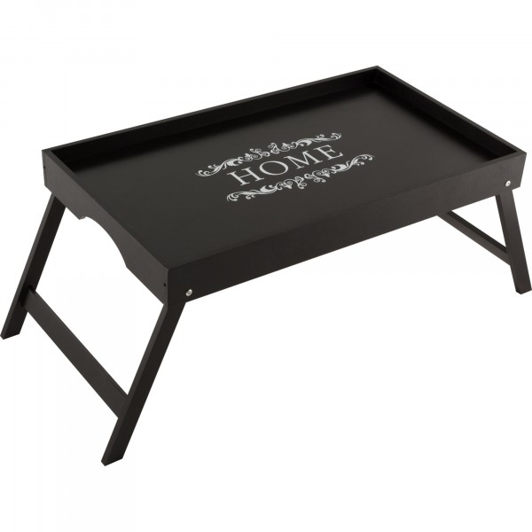 Фото Поднос для завтрака 52*30см home волшебная страна с ножками черный 008545
