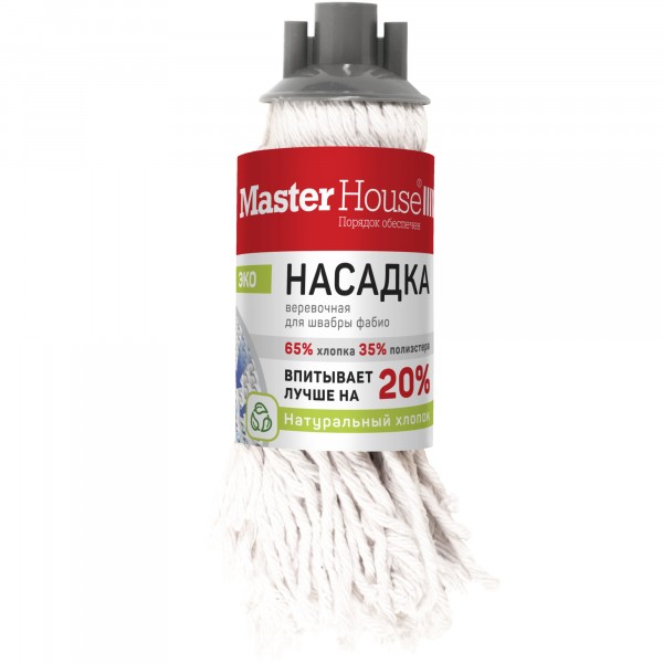 Фото Насадка к швабре фабио мастер хаус веревочная 60383