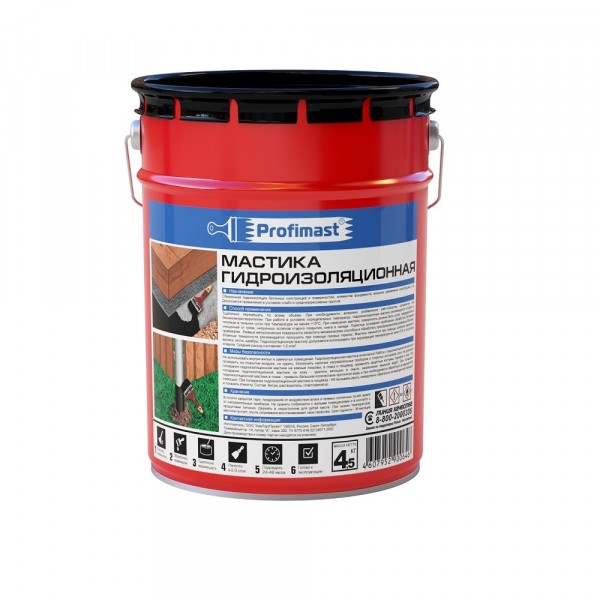 Фото Мастика гидроизоляционная profimast 5л