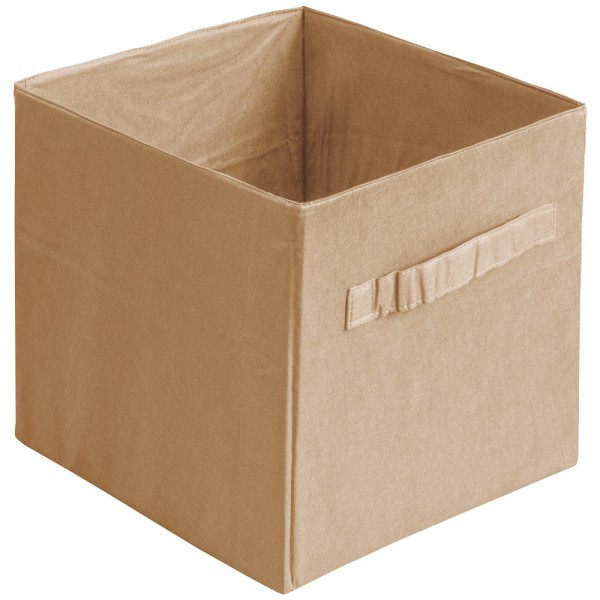 Фото Коробка стеллажная на молнии 310*310*310мм бежевый