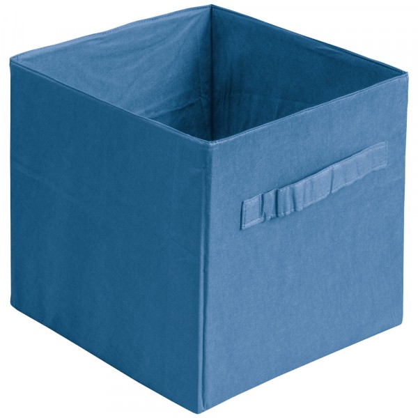 Фото Коробка стеллажная на молнии 310*310*310мм синий