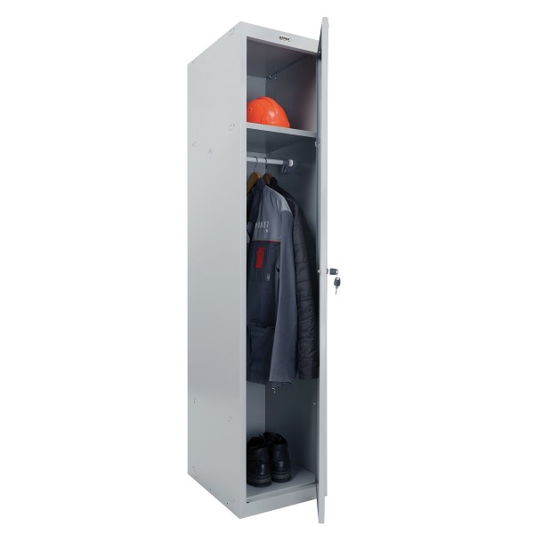 

шкаф металлический для одежды brabix lk 11-40 усиленный,1 секция,1830х400х500 мм,20 кг, 291130