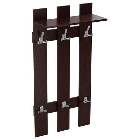 Фото Вешалка с крючками так-7 (0,600*0,270*1,180) венге темный