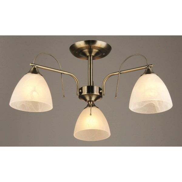 Фото Люстра потолочная hiper helena h021-3 е27 3x60вт ip 20 матовая бронза