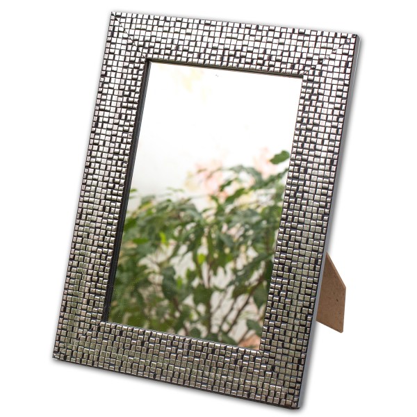 Фото Зеркало мозаика настольное 21х30х2см