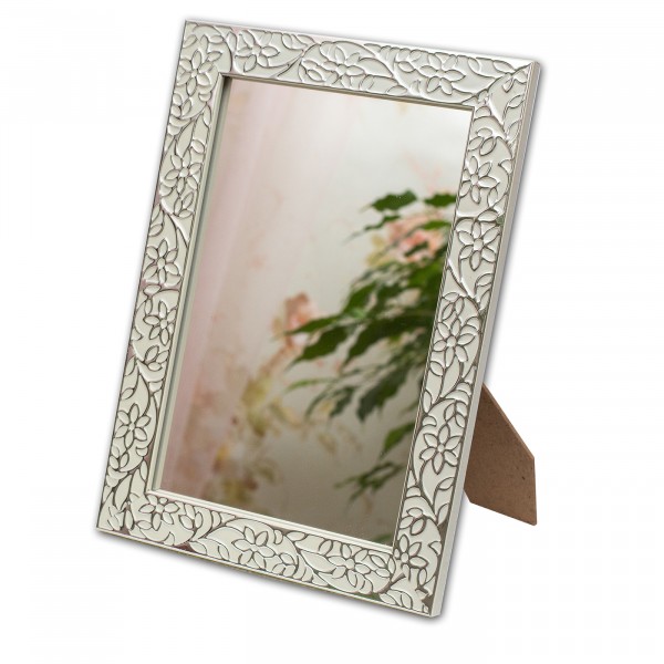 Фото Зеркало цветы настольное 21х30х2см