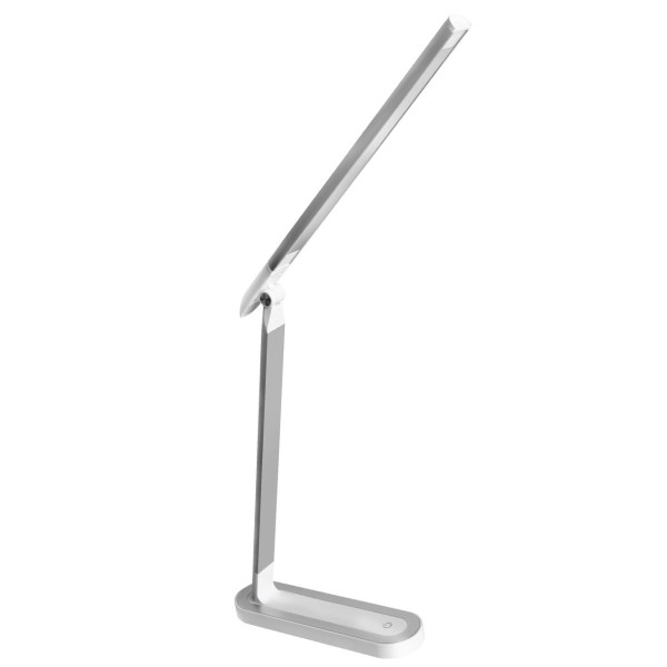 Фото Лампа настольная camelion led kd-845 14152 8.5вт серебристо/белый