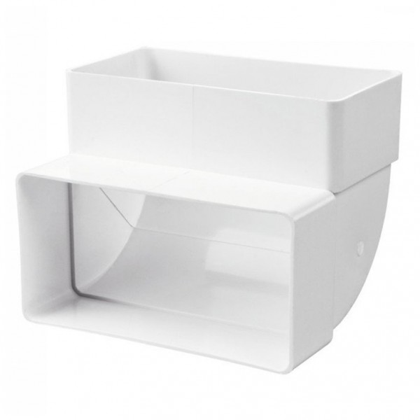 Фото Колено прямоугольное 60*204мм пвх, вертик. 90град, 620квп, эра