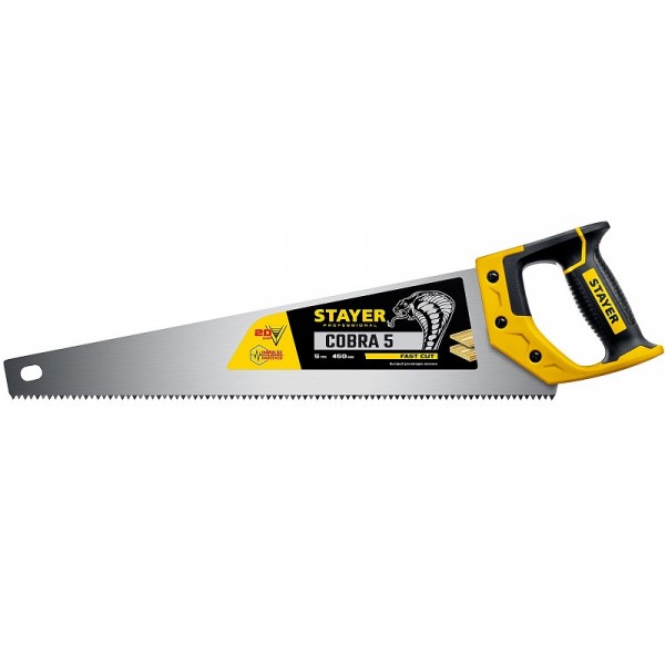 Фото Ножовка по дереву 450мм с закаленным зубом, stayer мастер 1506-45 _z01-1506-45_z02
