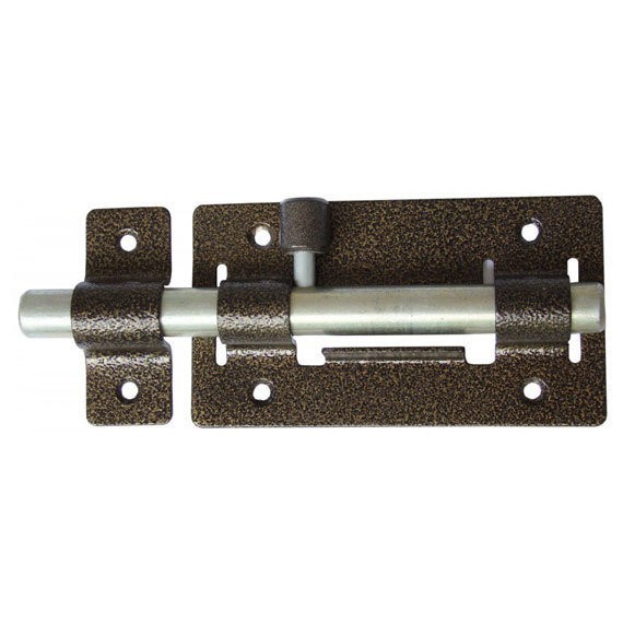 Фото Задвижка дверная киров зд-01 бронза /кругл. ригель/