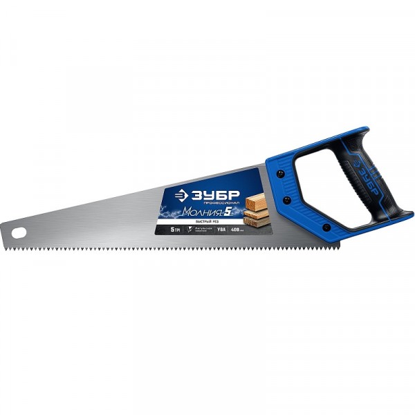 Фото Ножовка по дереву 400мм крупный зуб двухкомп. ручка зубр мастер молния 15075-40_z01-15075-40_z02