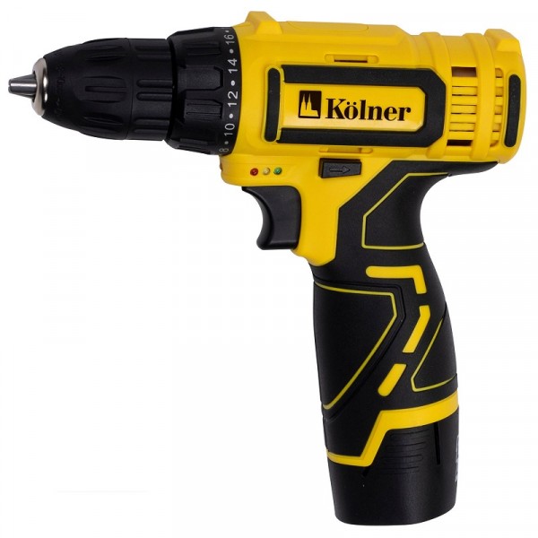 дрель аккумуляторная kolner kcd 12l 12в li-lon 15ач 10мм кн12л 339200₽