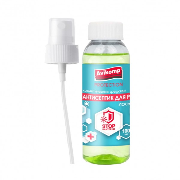 Фото Лосьон для рук антибактериальный 100мл protection avikomp спрей зеленый 89413