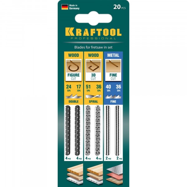 Фото Набор полотен для лобзика kraftool, 20 шт. 15348-h20_z02