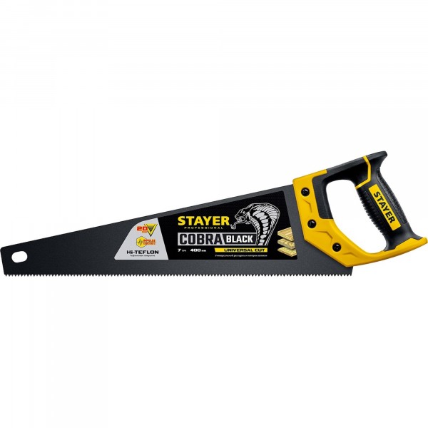 Фото Ножовка универсальная (пила) stayer cobra black 400 мм, 2-15081-40_z01