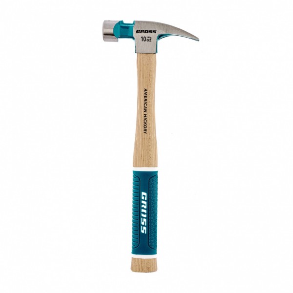 Фото Молоток-гвоздодер,280 г, угол 75, магнит, обрезин. рукоятка gross american hickory 10417