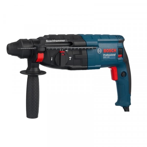 

перфоратор bosch gbh 240 professional, sds+, 790вт, 930об/мин, 4200уд/мин, 2.7дж, кейс, 0611272100