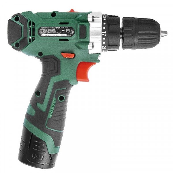 дрель аккумуляторная acd12cs 12в 5ач li-lon 10мм hammer flex 645151