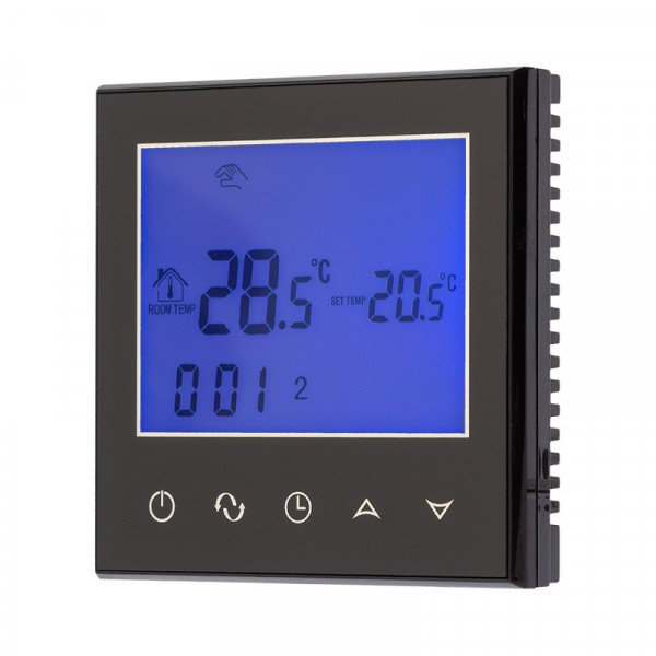 Терморегулятор электронный (с дисплеем) rexant r150 wi-fi черный, сенсорный, 51-0591