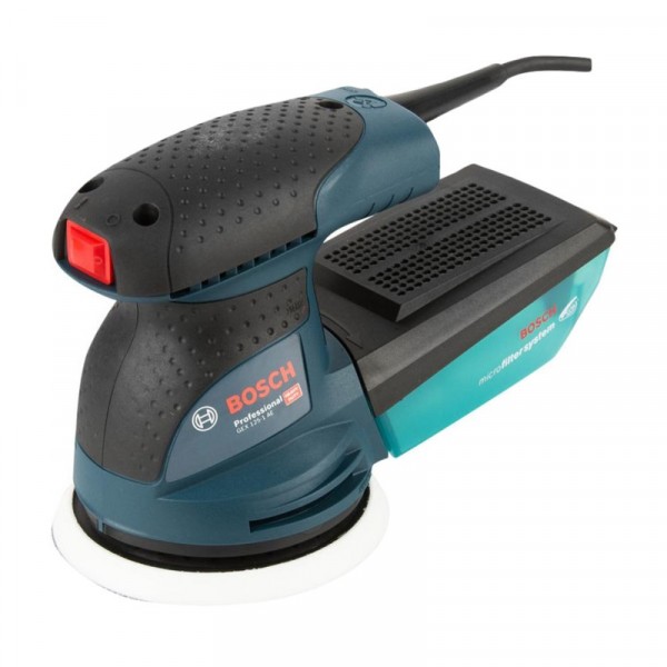 

эксцентриковая шлифмашина bosch gex 125-1 ae professional, 250 вт, 12000 об/мин, 125 мм, 0601387500