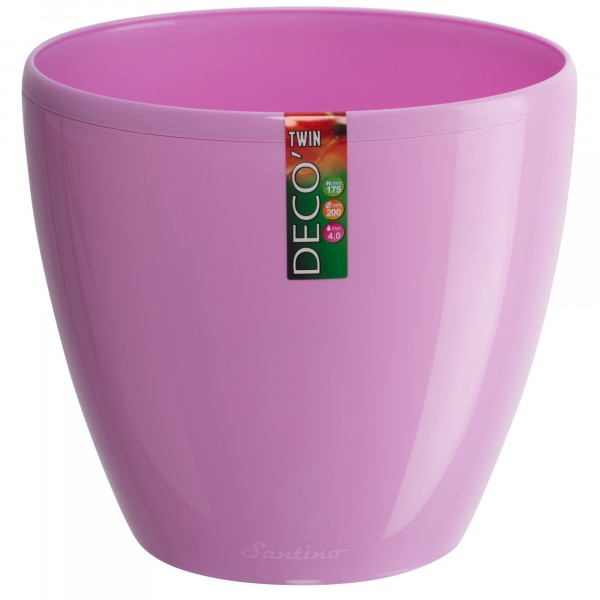 Фото Горшок пластиковый деко твин 1,5 л., лаванда