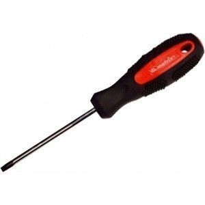 Фото Отвертка 6,0*100мм шлицевая с антискольз. двухкомп. ручкой matrix 12220