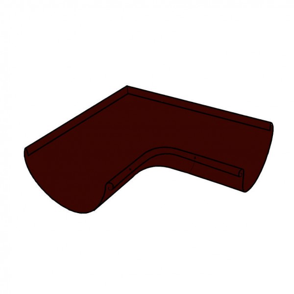 Угол желоба, цвет шоколадно-коричневый ral 8017, d-125 мм х 90°