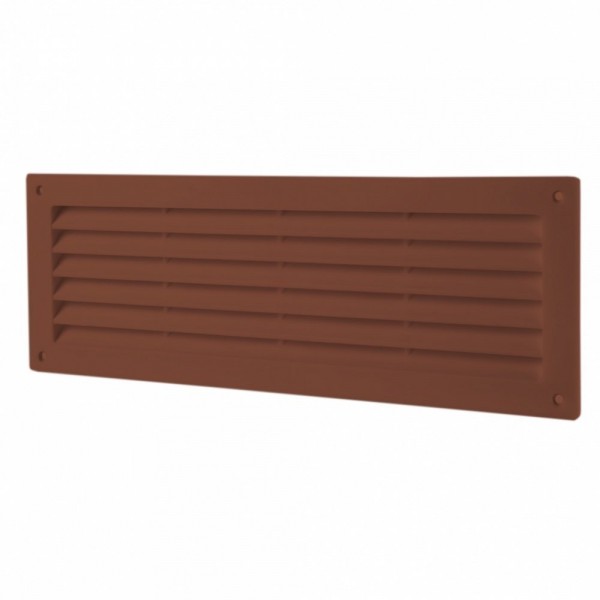Фото Решетка вентиляционная пвх 130*368мм (фланец 93,5*332мм) красное дерево, mb 350, вентс