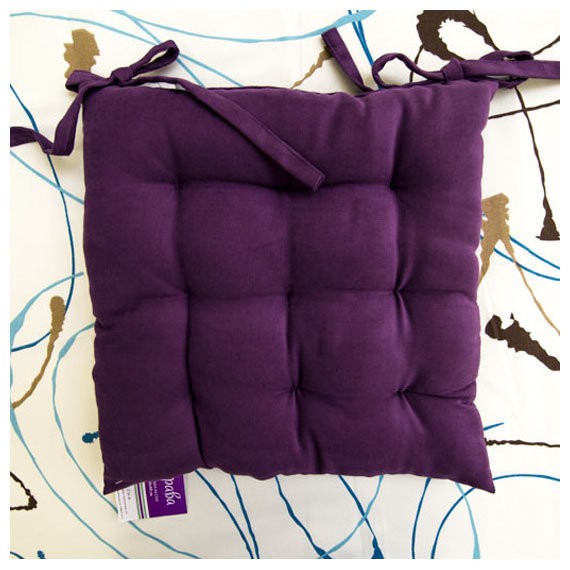 галета на стул 40*40 04 велюр однотонный (14024), фиолетовый (7172)