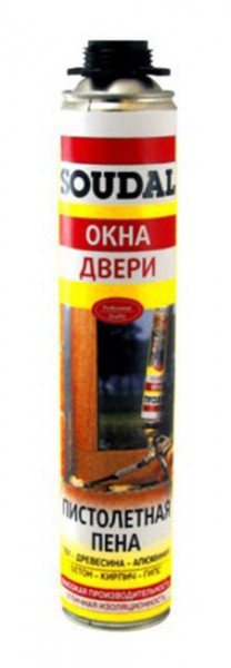 

пена монтажная soudal окна и двери 750мл профи 50л