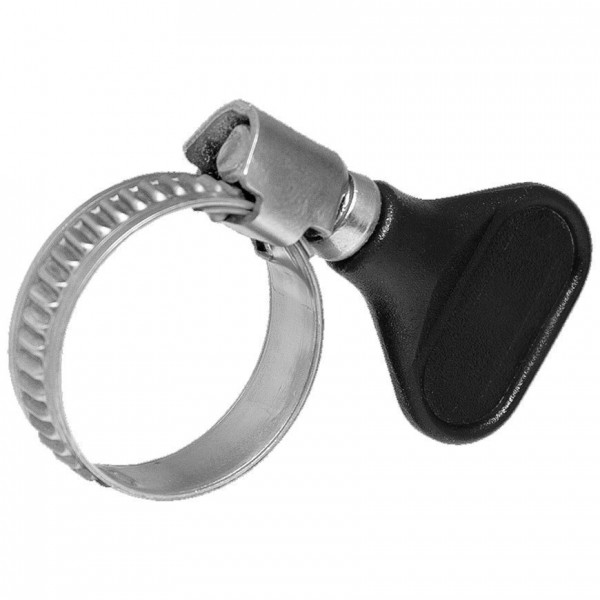 Фото Хомут обжимной из нерж.стали 16-25 мм (с бабочкой) mp-у