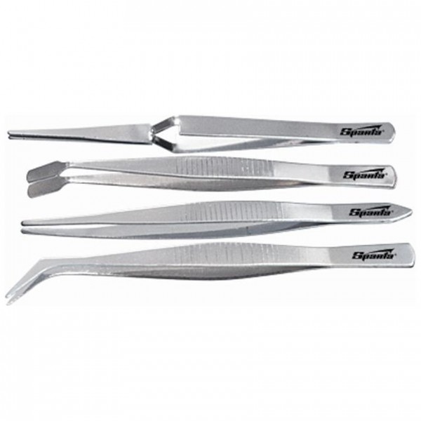 Фото Набор пинцетов 4шт нерж. сталь sparta 914845
