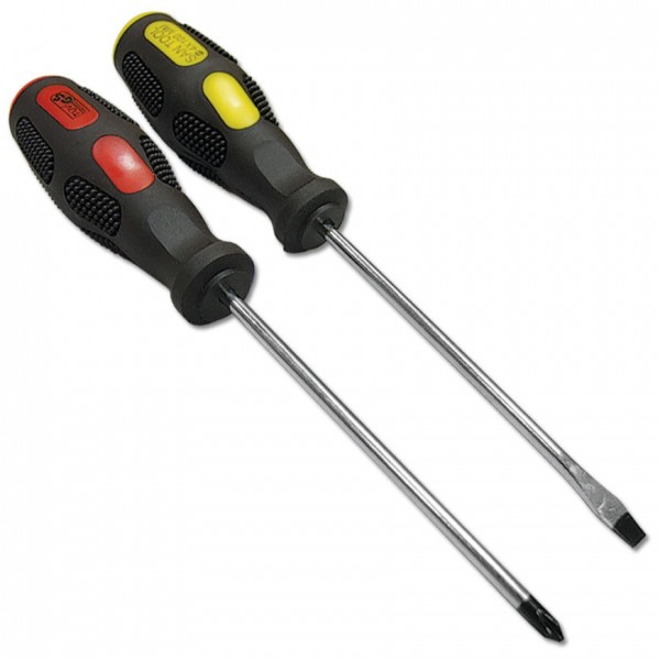 Фото Набор отверток 2шт sl,ph sl4*100/ph1*100  santool 031409-007