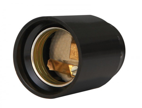 Фото Патрон e27 карболит черный, потолочный, universal, 5560729