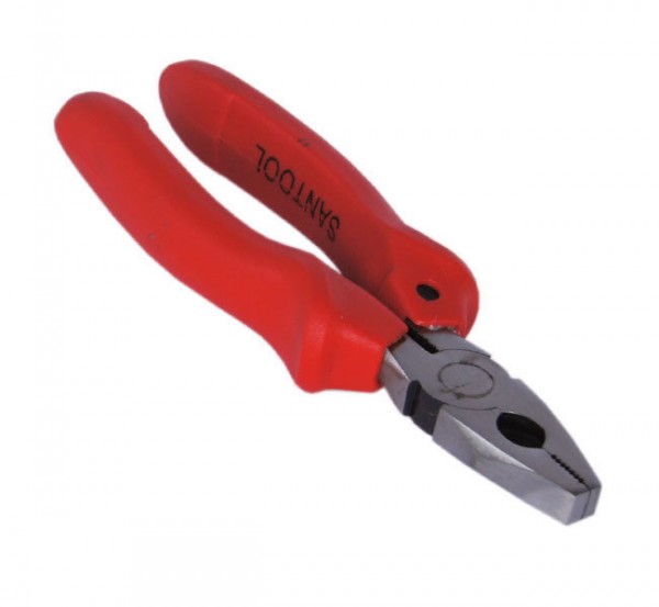 Фото Плоскогубцы 180мм с красными ручками santool 031102-001-180