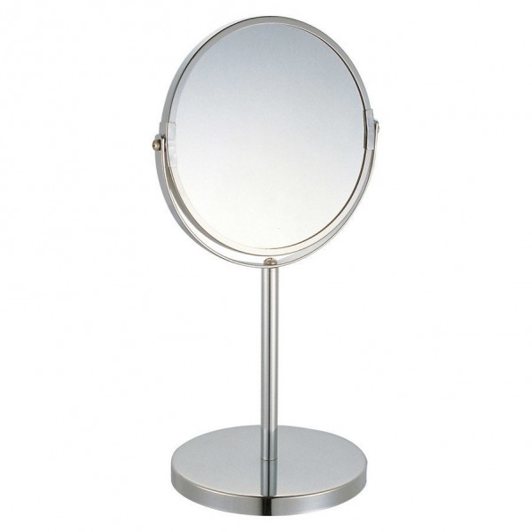 Фото Зеркало косметическое m-1605 двухстороннее на ножке 17*17*35см, хром. металл, стекло