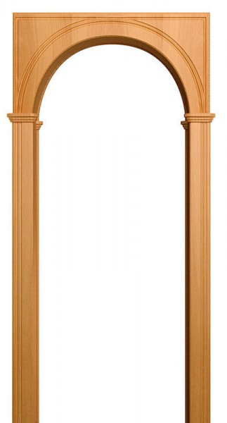 Фото Арка палермо, пвх миланский орех 700*190*1800 со сводорасширителем