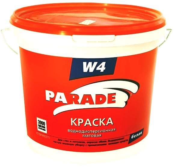 

краска w4 база а бел мат акрил parade 5 л