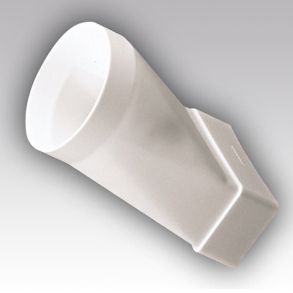 Фото Колено соединительное 60*204/125мм пвх, прямое эксцентрик., 620сп12,5кп, эра