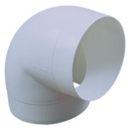 Фото Колено круглое 100мм пвх, 90град, 121р, вентс