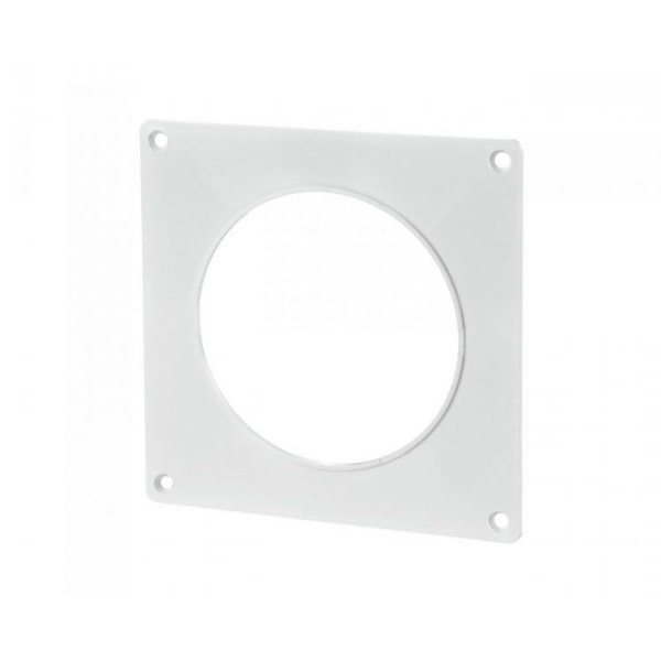 Фото Пластина настенная (накладка) 125мм для круглого канала, 170*170мм, 25 р, вентс